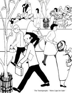 Town Scene Coloring Page